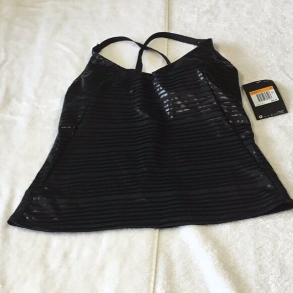 Nike Women's 6:1 Shine Stripe Cross-Back Tankini NWT I Size Sm - Picture 2 of 5